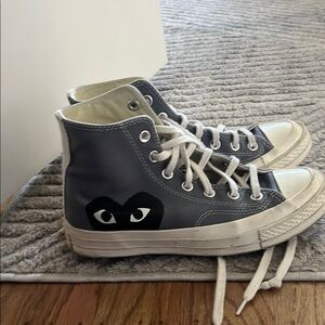 Womens High-Top Sneakers in Gray by Comme des Garcons